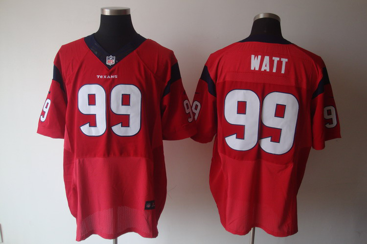 Nike Elite Houston Texans 99 Watt jerseys in Red